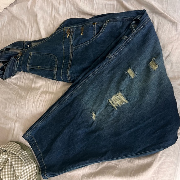 Monthorigin women’s Blue Denim Overalls - Picture 6 of 7